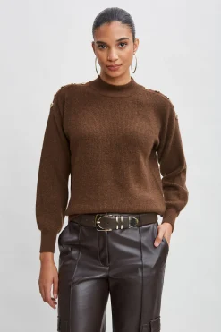 Elie Tahari Tops & Sweaters-Cashmere Button Sweater