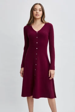 Elie Tahari Dresses & Jumpsuits|Long Sleeve Dresses-Cashmere Fit & Flare Dress