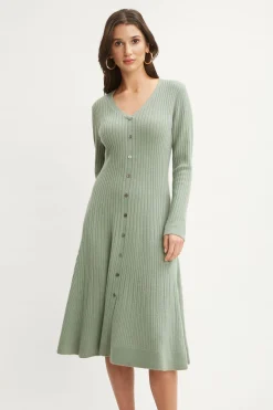 Elie Tahari Dresses & Jumpsuits|Long Sleeve Dresses-Cashmere Fit & Flare Dress