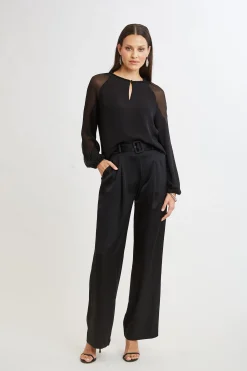 Elie Tahari Tops & Sweaters-Chiffon Combo Georgette Shirt