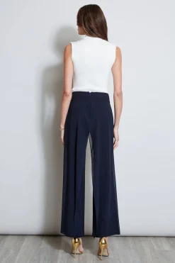 Elie Tahari Bottoms-Chiffon Panel Pant