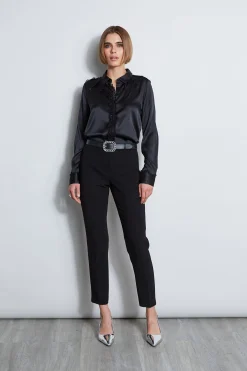 Elie Tahari Tops & Sweaters|Suiting-Chiffon Ruffle Silk Satin Shirt