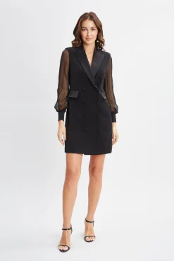 Elie Tahari Dresses & Jumpsuits|Suiting-Chiffon Sleeve Blazer Dress