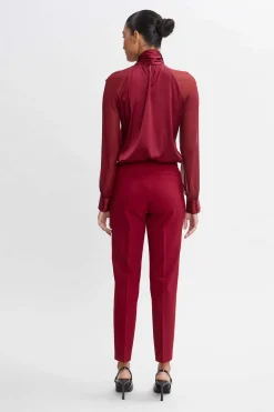 Elie Tahari Tops & Sweaters|Suiting-Chiffon Sleeve Silk Satin Tie Shirt