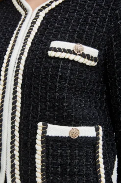 Elie Tahari Tops & Sweaters|Suiting-Contrast Cardigan Sweater