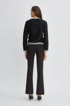 Elie Tahari Tops & Sweaters|Suiting-Contrast Cardigan Sweater