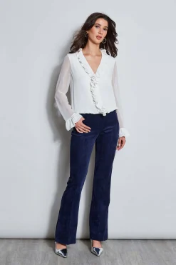 Elie Tahari Bottoms|Suiting-Corduroy Fit & Flare Pant