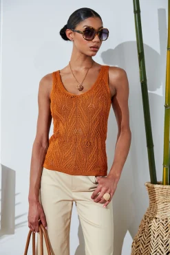 Elie Tahari Tops & Sweaters-Cotton Crochet V-Neck Sweater