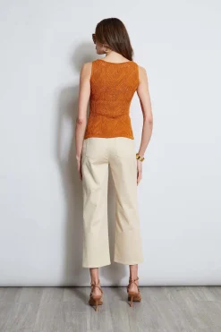 Elie Tahari Tops & Sweaters-Cotton Crochet V-Neck Sweater