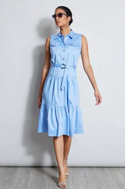 Elie Tahari Dresses & Jumpsuits|Sleeveless Dresses-Cotton Utility Dress