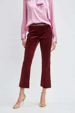 Elie Tahari Bottoms|Suiting-Cotton Velvet Flare Pant