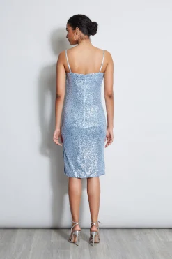 Elie Tahari Dresses & Jumpsuits|Sleeveless Dresses-Cowl Neck Sequin Dress