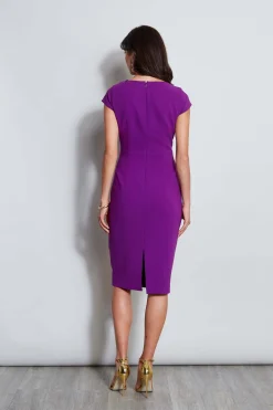 Elie Tahari Dresses & Jumpsuits|Short Sleeve Dresses-Crepe Keyhole Dart Dress