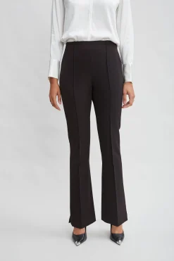 Elie Tahari Bottoms|Suiting-Crepe Seam Slit Flare Pant
