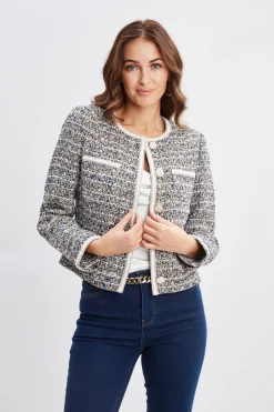 Elie Tahari Jackets & Blazers|Suiting-Cropped Tweed Jacket