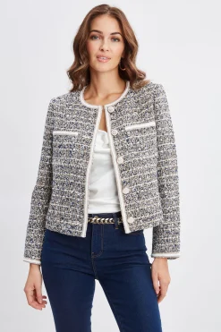 Elie Tahari Jackets & Blazers|Suiting-Cropped Tweed Jacket