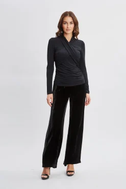 Elie Tahari Tops & Sweaters-Crossover Ruched Knit