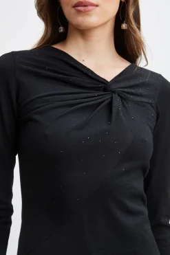 Elie Tahari Tops & Sweaters-Crystal Knot Wool Sweater