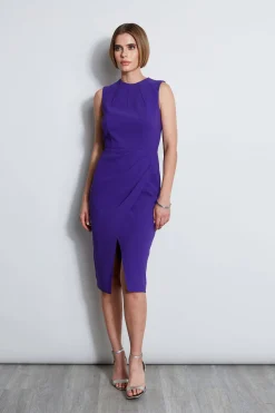 Elie Tahari Dresses & Jumpsuits|Sleeveless Dresses-Dart Neck Faux Wrap Dress