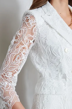 Elie Tahari Jackets & Blazers-Double Breasted Lace Blazer