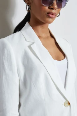 Elie Tahari Jackets & Blazers-Embroidered Linen Blazer