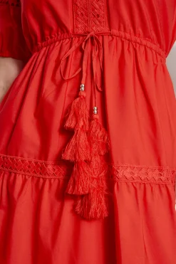 Elie Tahari Dresses & Jumpsuits|Short Sleeve Dresses-Embroidered Short Sleeve Dress