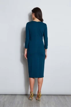 Elie Tahari Dresses & Jumpsuits|Long Sleeve Dresses-Keyhole Ring Wrap Dress