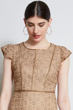 Elie Tahari Dresses & Jumpsuits|Midi Dresses-Lace Flutter Sleeve Dress