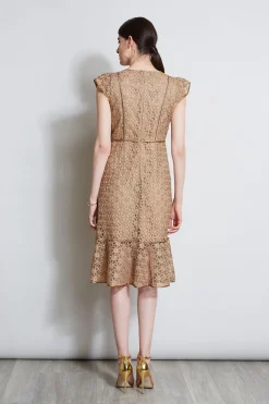 Elie Tahari Dresses & Jumpsuits|Midi Dresses-Lace Flutter Sleeve Dress