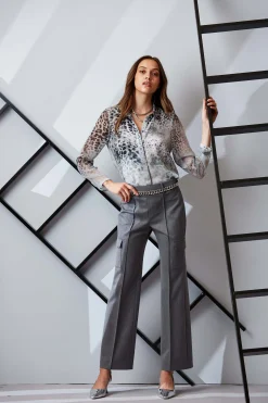 Elie Tahari Bottoms|Suiting-Metallic Cargo Pant