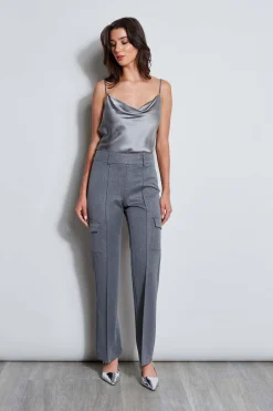 Elie Tahari Bottoms|Suiting-Metallic Cargo Pant