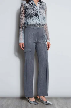 Elie Tahari Bottoms|Suiting-Metallic Cargo Pant