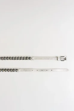 Elie Tahari Fragrance|Gloves-Metallic Chain Belt