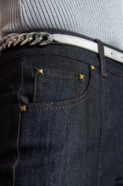 Elie Tahari Fragrance|Gloves-Metallic Chain Belt