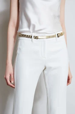 Elie Tahari Fragrance|Gloves-Metallic Chain Belt