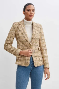 Elie Tahari Jackets & Blazers|Suiting-Metallic Tweed Blazer