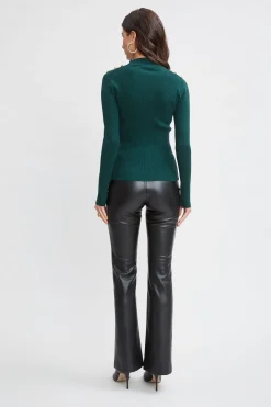 Elie Tahari Tops & Sweaters-Mock Neck Button Sweater