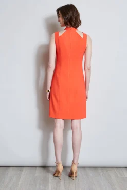 Elie Tahari Dresses & Jumpsuits|Sleeveless Dresses-Mock Neck Cut Out Dress