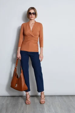 Elie Tahari Tops & Sweaters-Mock Wrap Knit