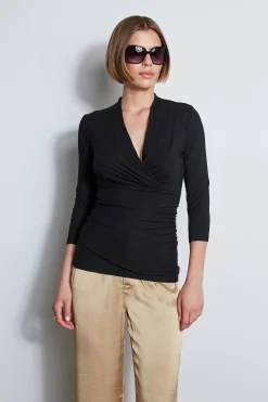 Elie Tahari Tops & Sweaters-Mock Wrap Knit