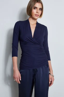 Elie Tahari Tops & Sweaters-Mock Wrap Knit