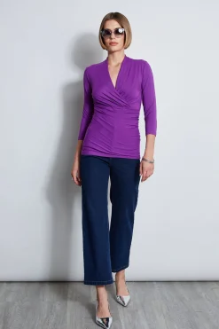 Elie Tahari Tops & Sweaters-Mock Wrap Knit