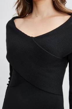 Elie Tahari Dresses & Jumpsuits-Off Shoulder Wool Sweater Dress