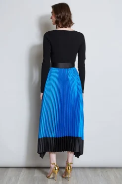 Elie Tahari Dresses & Jumpsuits|Midi Dresses-Pleated Belted Dress