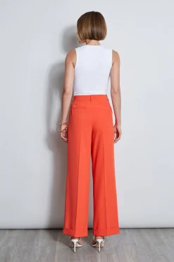 Elie Tahari Bottoms-Pleated Cuffed Pant