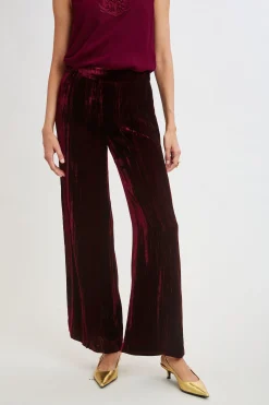 Elie Tahari Bottoms|Suiting-Plisse Velvet Fluid Pant