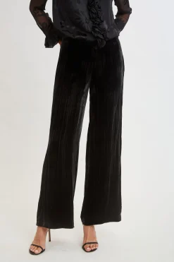 Elie Tahari Bottoms|Suiting-Plisse Velvet Fluid Pant