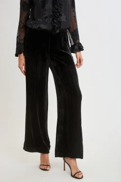 Elie Tahari Bottoms|Suiting-Plisse Velvet Fluid Pant
