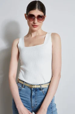 Elie Tahari Tops & Sweaters-Rib Detail Sweater Tank