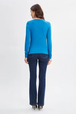 Elie Tahari Tops & Sweaters-Ruched V-Neck Knit